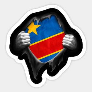 Congo Flag Congolese Roots DNA Pride Gift Sticker